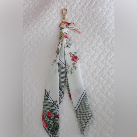 Johnny Was Accessories - JOHNNY WAS Keychain Zoila Bandana Silk Scarf Handkerchief NWT Boho Bag chain